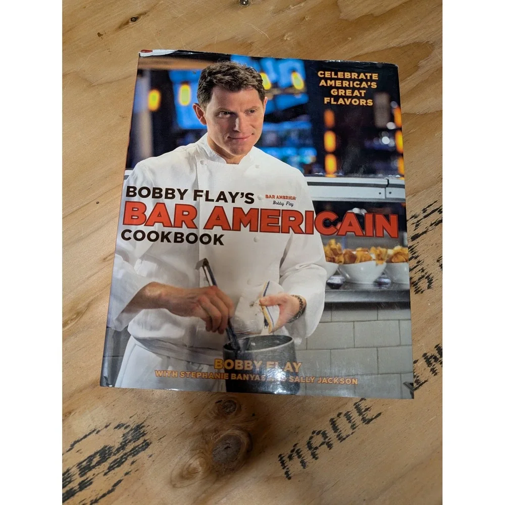 Bobby Flay Bar Americain Cookbook OS Multicolor Good Hardcover First Edition